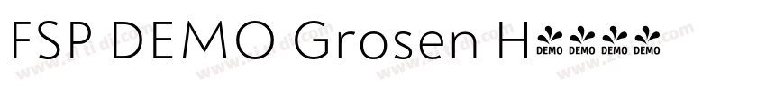 FSP DEMO Grosen H字体转换 FSP DEMO Grosen H字体转换